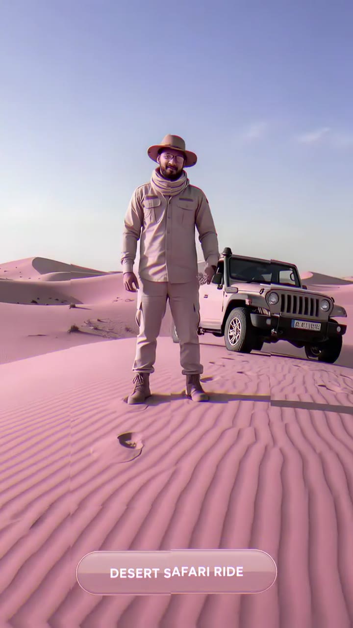 Dreamlife AI brand film - desert safari scene